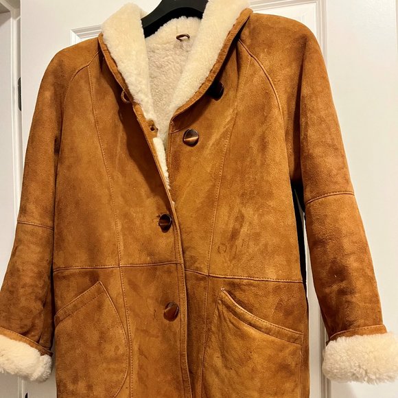 Women's Authentic Sherpa Coat - Tobacco - New - Size Large - Picture 1 of 4